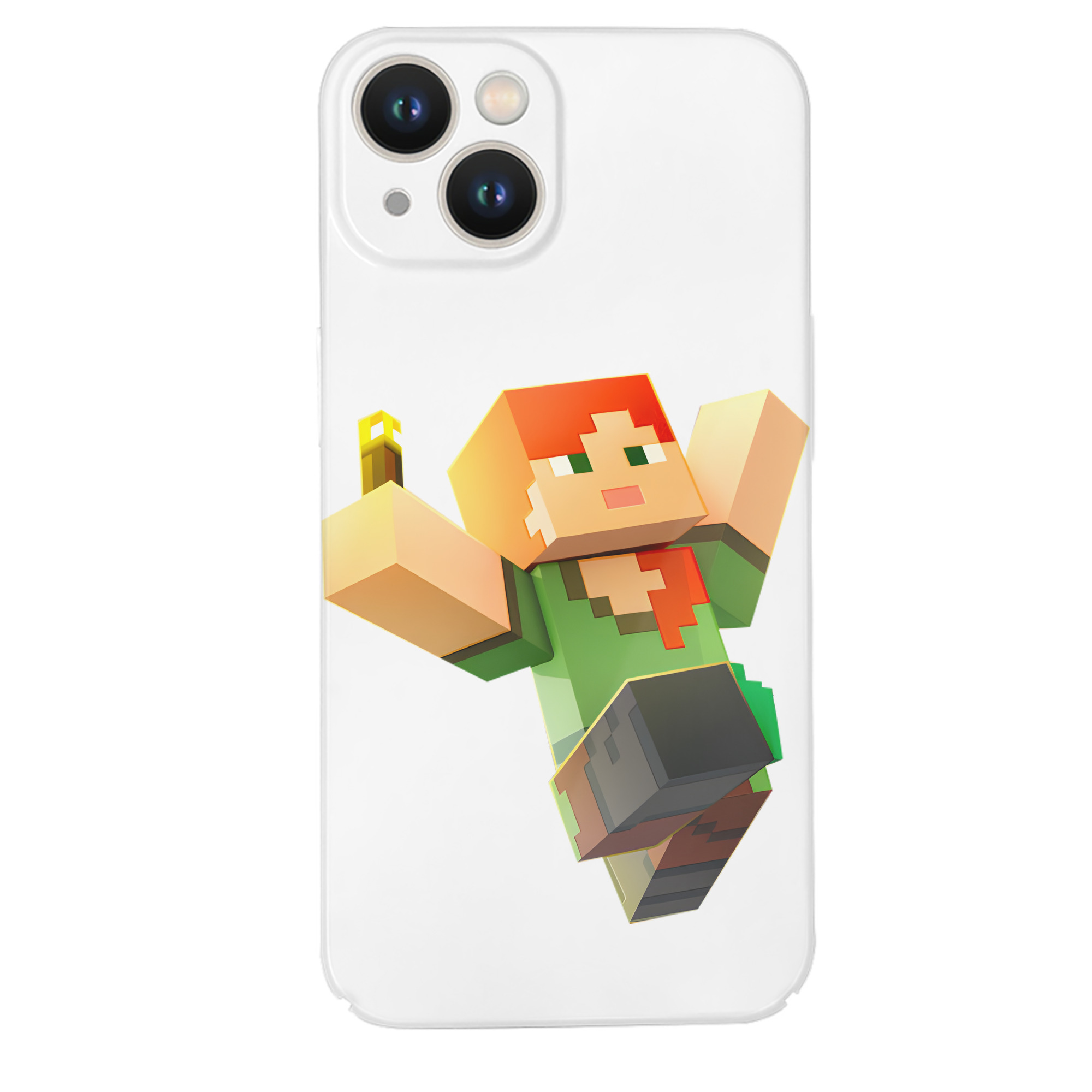 （画像用） マインクラフト ブロックの世界 Minecraft MC Block world 【iPhone 14シリーズ対応】ハードケース